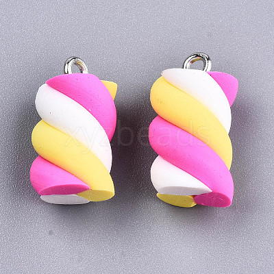 Handmade Polymer Clay Charms X-CLAY-T016-83E-1