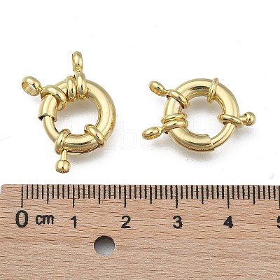 Rack Plating Brass Spring Clasps KK-D399-B-G-NF-1