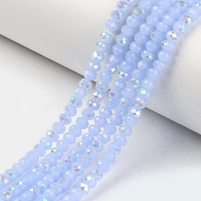 Electroplate Glass Beads Strands EGLA-A044-J1mm-L03-1