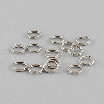 Tarnish Resistant 304 Stainless Steel Split Rings STAS-Q186-01-8mm-1