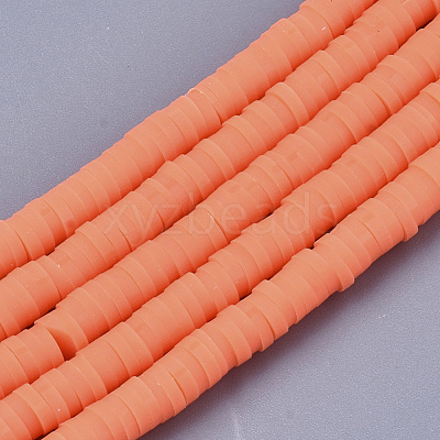 Handmade Polymer Clay Bead Strands CLAY-S094-4mm-A05-1