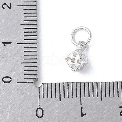 925 Sterling Silver Dice Charms STER-M093-02P-1