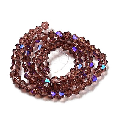 Transparent Electroplate Glass Beads Strands EGLA-A039-T2mm-L05-1
