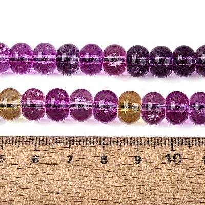 Crackle Transparent Glass Beads Strands GLAA-N074-02B-13-1