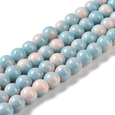 Baking Paint Glass Bead Strands GLAA-H031-01C-10-1
