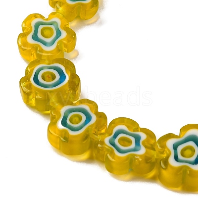 Handmade Millefiori Lampwork Beads Strands LAMP-G164-03H-1
