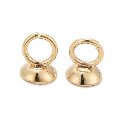 201 Stainless Steel Bead Cap Pendant Bails STAS-L244-27B-G-1