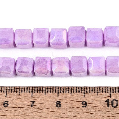 Anti-Tarnish Electroplate Glass Beads Strands GLAA-T025-8mm-10G-1