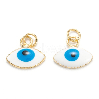 Brass Enamel Pendants KK-M220-03G-B-1