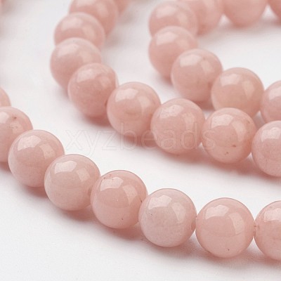Natural Mashan Jade Round Beads Strands X-G-D263-6mm-XS22-1