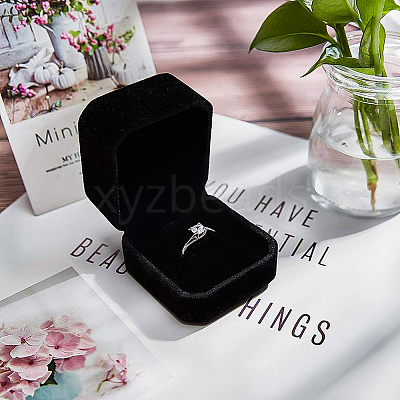Square Velvet Ring Boxes VBOX-WH0002-01C-1