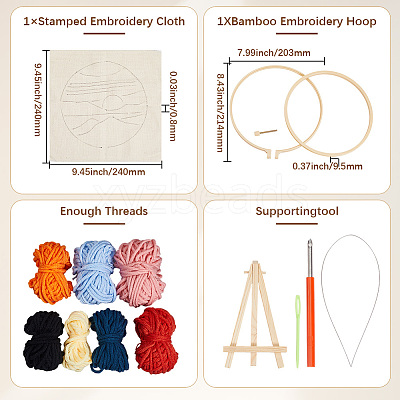 1Set Linen and Wood DIY-SP0005-13E-1