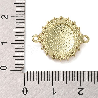Religion Brass Micro Pave Clear Cubic Zirconia Connector Charms KK-H466-10G-02-1