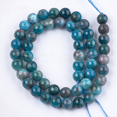 Natural Apatite Beads Strands G-S333-8mm-031-1