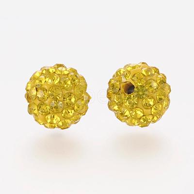 Polymer Clay Rhinestone Beads RB-K050-8mm-C-1