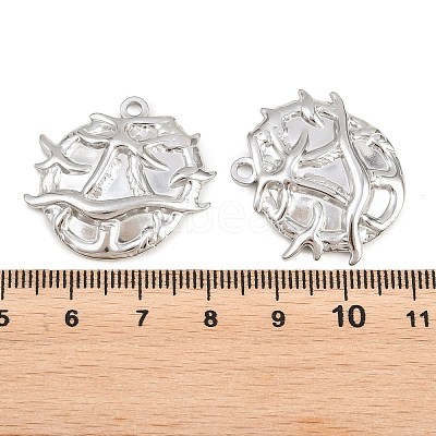 304 Stainless Steel Pendants STAS-K309-03D-P-1