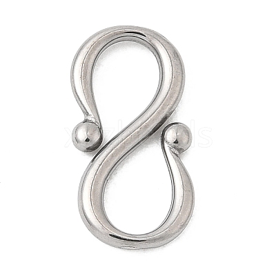 304 Stainless Steel S-Hook Clasps STAS-Z179-05P-1