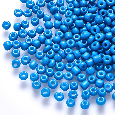 12/0 Baking Paint Glass Round Seed Beads SEED-S036-01A-11-1