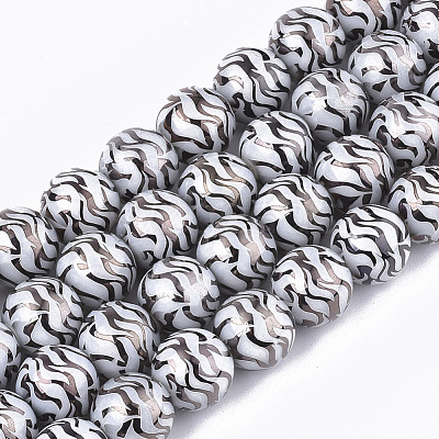 Electroplate Glass Beads Strands X-EGLA-S177-09B-01-1