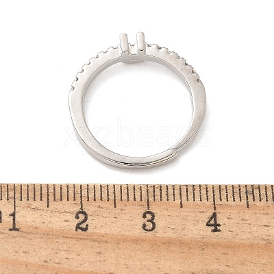 S925 Sterling Silver Adjustable Letter Rings for Women RJEW-M068-01P-U-1