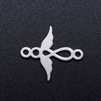 Tarnish Resistant 201 Stainless Steel 2-Loop Link Pendants STAS-Q201-JN332-1-1