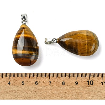Natural Tiger Eye Pendants GG-K002-09T-1
