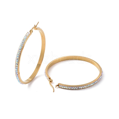 304 Stainless Steel Hoop Earrings EJEW-N0031-11G-02E-1