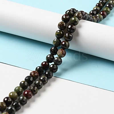Natural Dragon Blood Beads Strands G-E571-30B-1