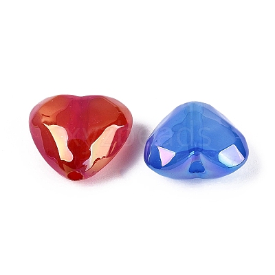 UV Plating Transparent Acrylic Imitation Jelly Beads OACR-Q202-02-1