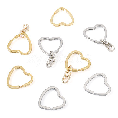 8Pcs 3 Styles 304 Stainless Steel Keychain Clasps STAS-TA0004-78-1