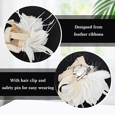 Women's Feather Aligator Hair Clips OHAR-WH0034-13B-1