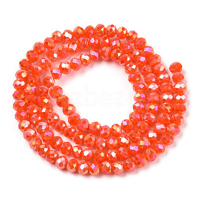 Electroplate Glass Beads Strands EGLA-A044-P6mm-B03-1