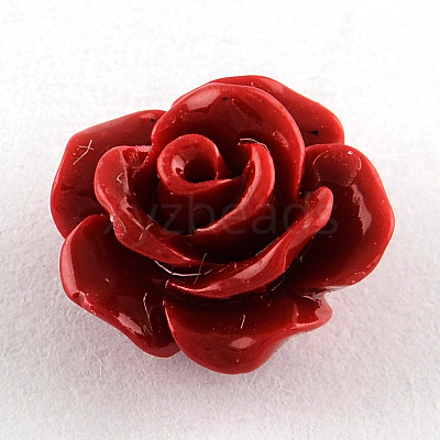 Dyed Flower Synthetical Coral Beads X-CORA-R011-28D-1