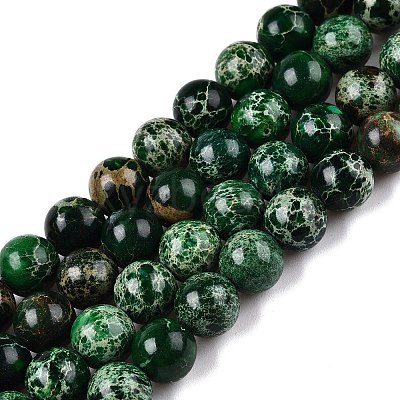Natural Imperial Jasper Beads Strands G-N342-63B-1