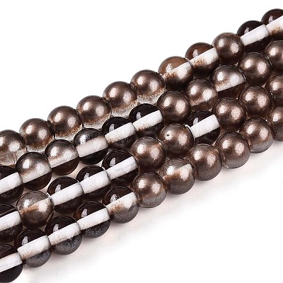 Baking Paint Transparent Glass Beads X1-DGLA-N011-6mm-09-1