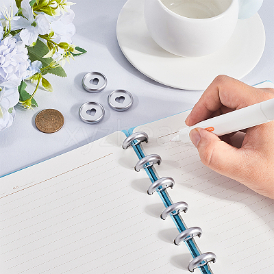 Hollow Heart ABS Plastic Loose Leaf Ring Round Binder Discs KY-SP0001-21A-02-1