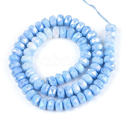 Anti-Tarnish Electroplate Glass Beads Strands GLAA-T025-8mm-11A-1