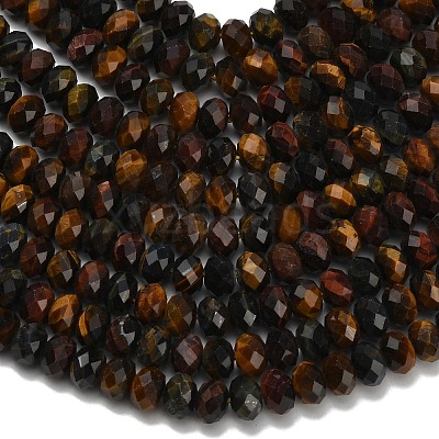 Three-color Natural Tiger Eye Beads Strands G-Z111-A02-02-1