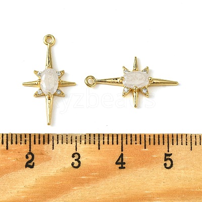 Brass Micro Pave Cubic Zirconia Pendants KK-M277-08G-04-1