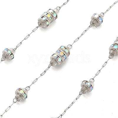 Handmade Glass Beads & Rhinestone Chains CHS-L028-01P-02-1