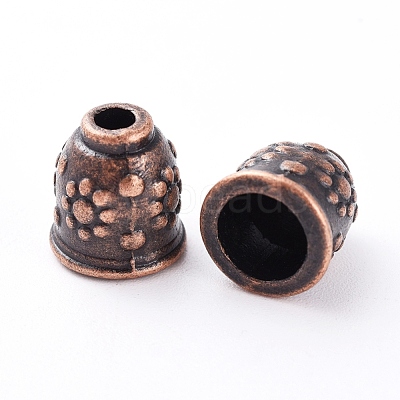 Apetalous Alloy Cord End Caps TIBEB-0672-R-NR-1