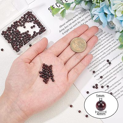 Natural Garnet Beads Strands G-OC0001-25-4mm-1