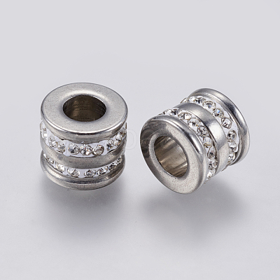 201 Stainless Steel Beads STAS-F139-058P-1