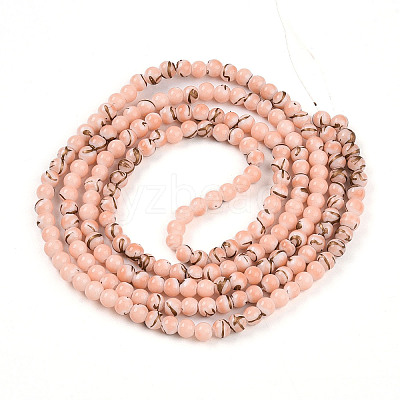 Baking Paint Glass Beads Strands DGLA-N010-4mm-02-1