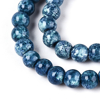 Baking Paint Glass Beads Strands X-DGLA-N016-4mm-10-1