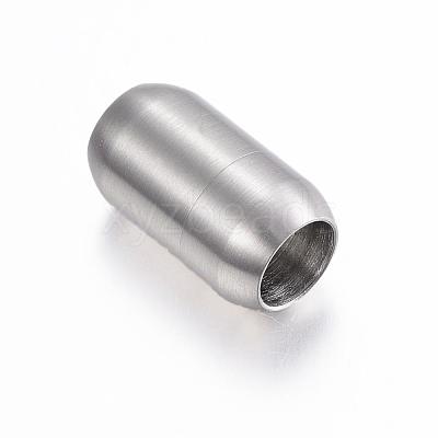 Tarnish Resistant 304 Stainless Steel Magnetic Clasps with Glue-in Ends STAS-P166-26P-1