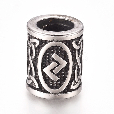 304 Stainless Steel European Beads OPDL-G010-07AS-01B-1