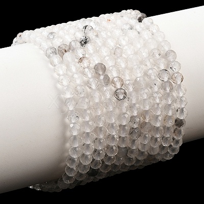 Natural Herkimer Diamond Beads Strands GG-NH0014-D03-3mm-1