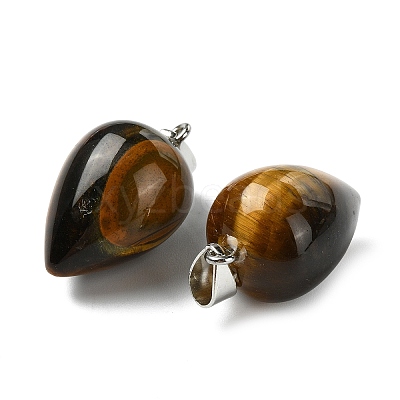 Natural Tiger Eye Pendants GG-K002-13L-1