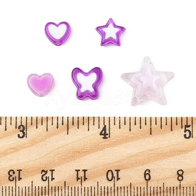 200Pcs 5 Styles Transparent Acrylic Beads TACR-FS0001-54D-1